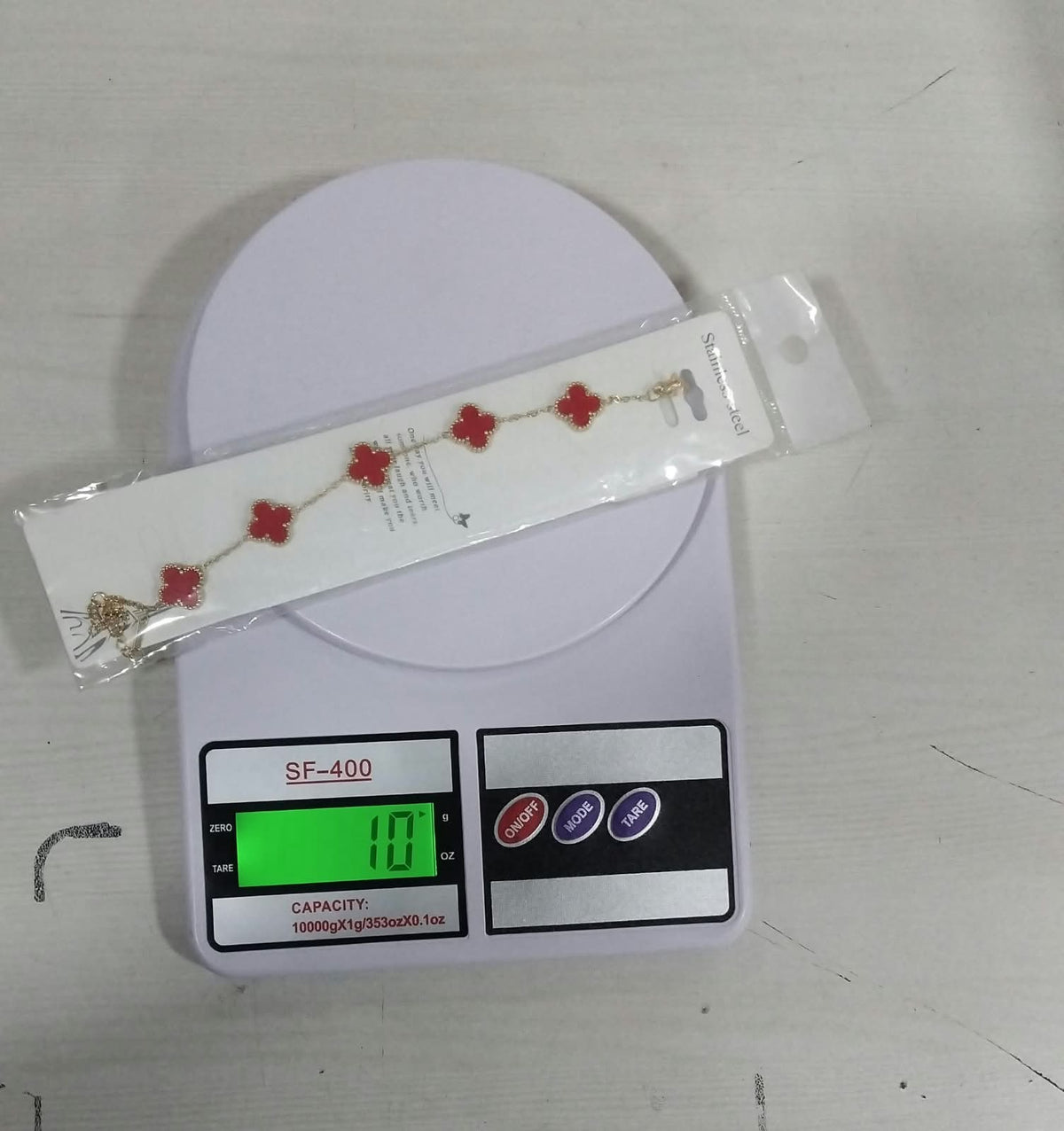 tm0131 Luxury Red Clover Bracelet for Women