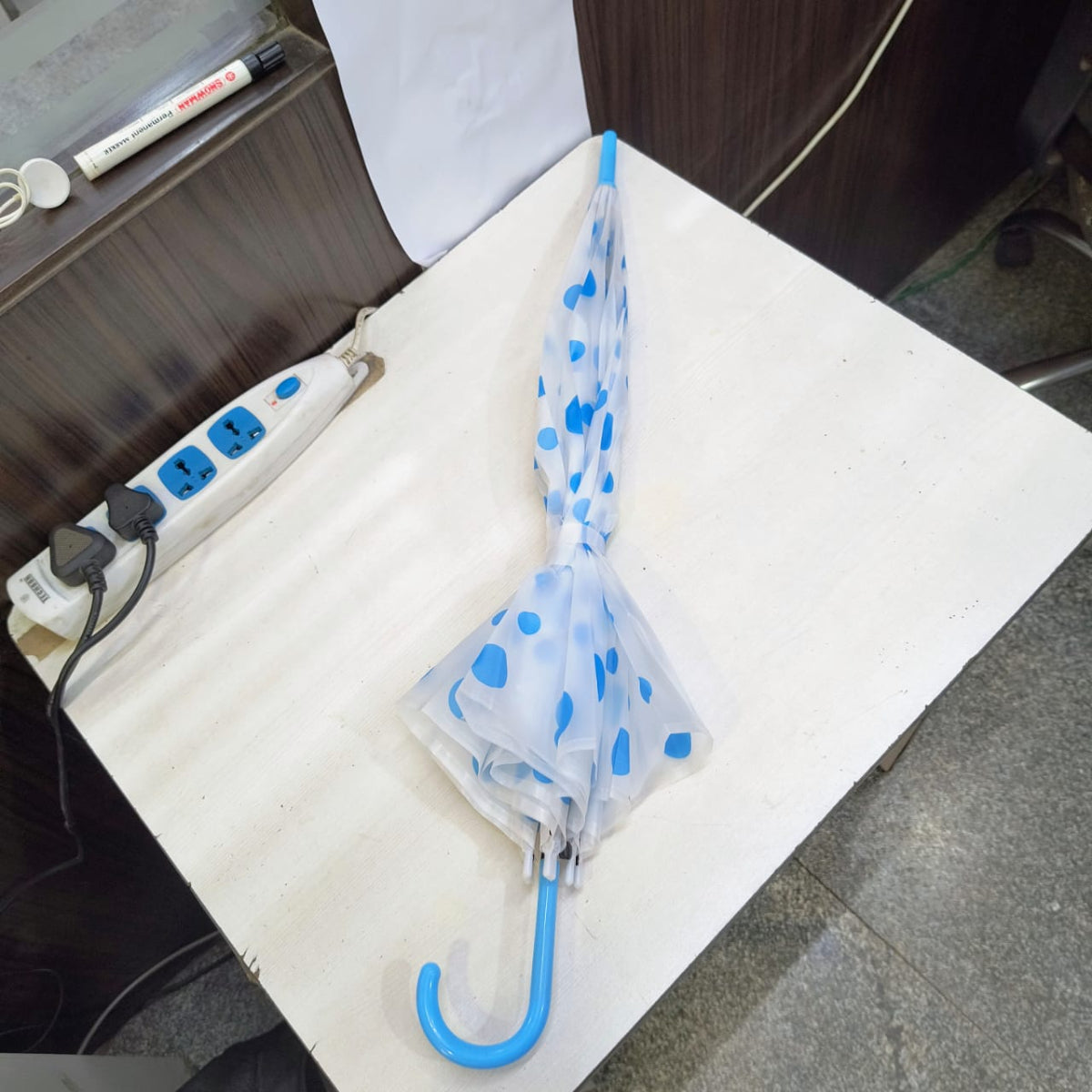 AM5494 Transparent Clear Polka-Dot Lightweight, Porable & Anti-UV Umbrella Multicolour 1 pc