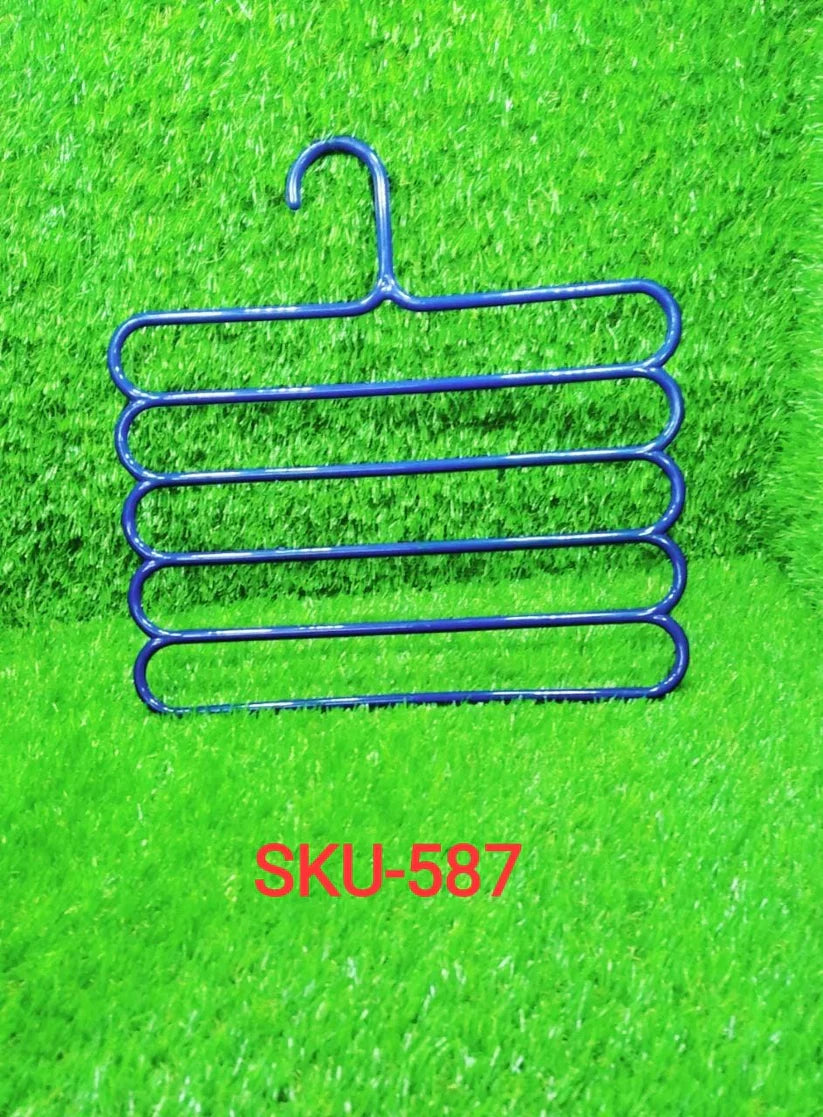 0587 Space Saving Hanger – 5-Layer Multipurpose Plastic | GlimmerHome