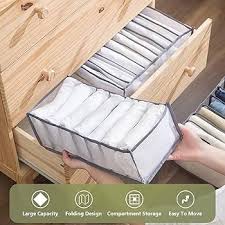 AM7639 Henfang Foldable Mesh Drawer Organizer Grid Storage Box For Socks And Underwear, 11 Compartments