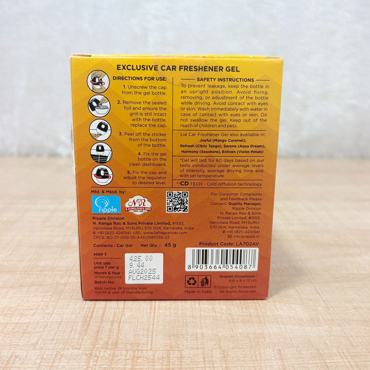 AM6766 Mix-Flavour Lia Dashboard Gel Car Freshener - 45g (Pack Of 1)
