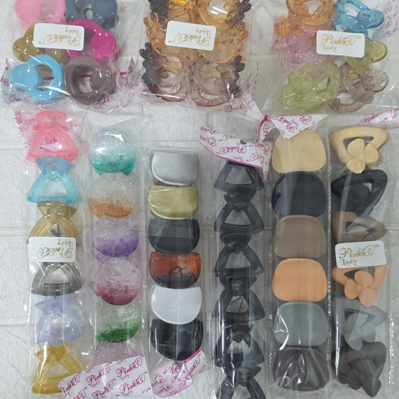AM6417 Hair Claw Clip & Multicolour & Multi Design Pack of 1