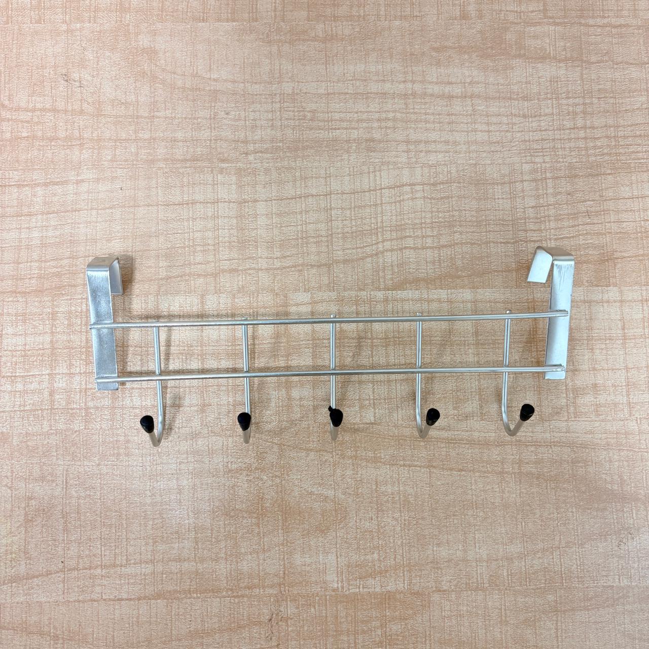 AM6869 Heavy Duty 5-Hook Over-the-Door Hanger –Chrome Finish Space
