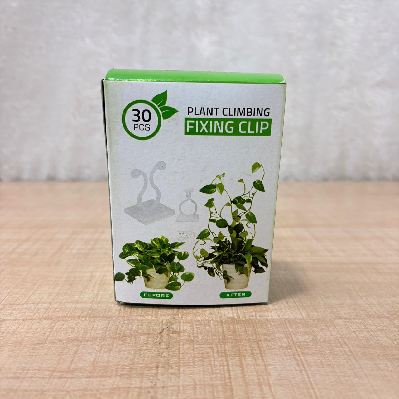 AM6863 30 Pcs-Adhesive Plant Climbing Fixing Clips - Green Vine Wall Holders
