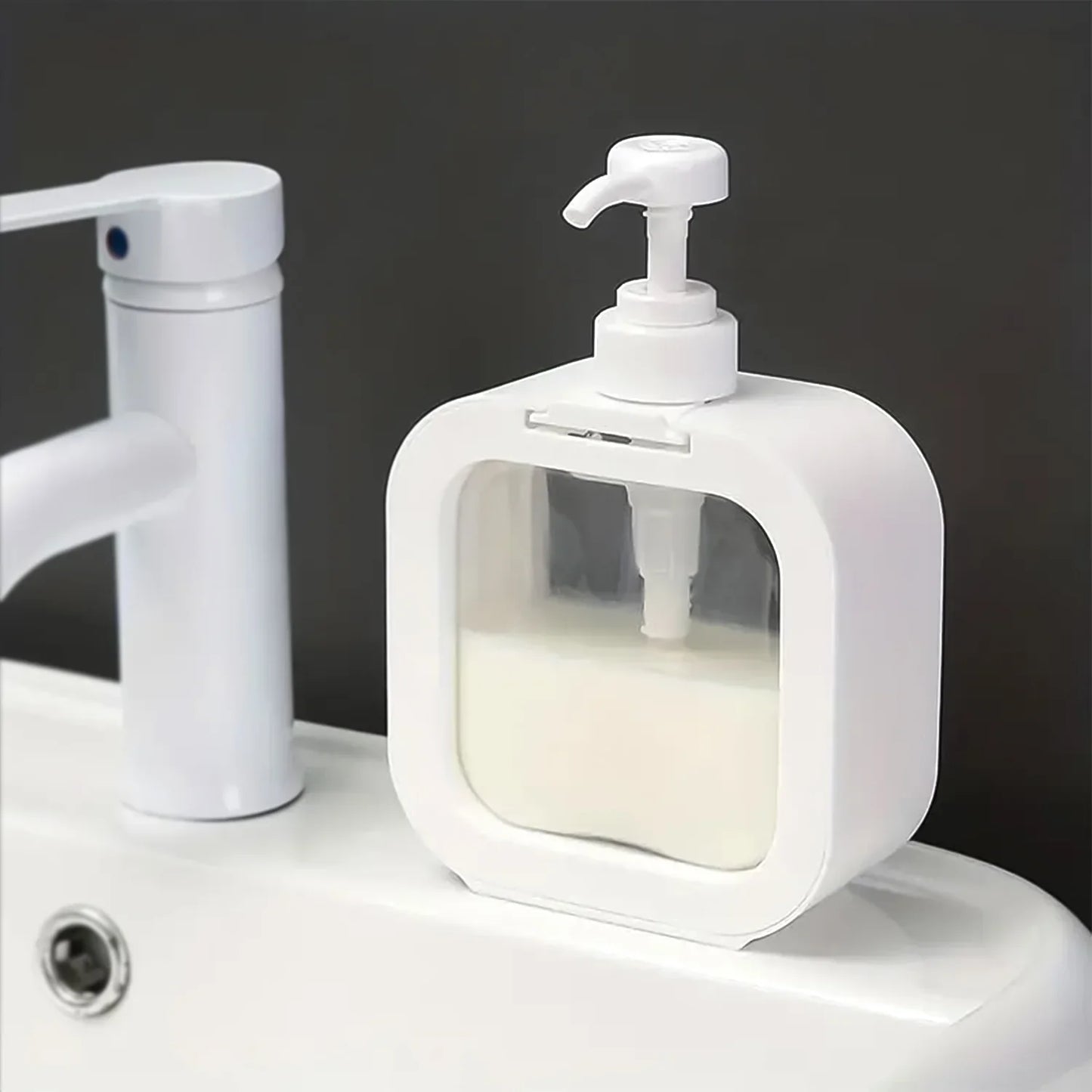 AM7130 Snap sink Dispenser Plastic Clear Empty Pump Lotion Bottles (1 Set)