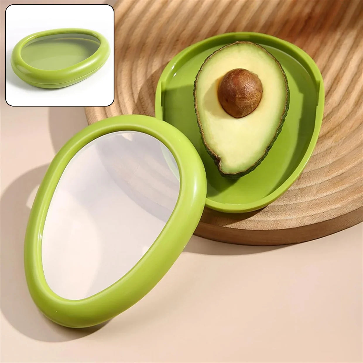 12015 Green Oval Shape Vegetable Container Premium Fruits Saver Keeper (1 Pc)