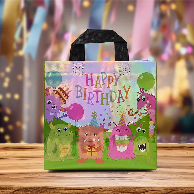 8961 Birthday Gift Bag, Reusable Party Gift Bags (1 Pc / Mix Design)