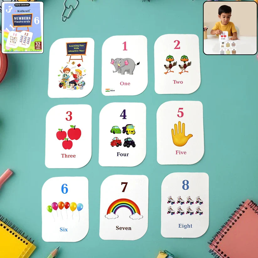 19157 Kid kraft Early Learner 32-Piece Number Flashcard Set