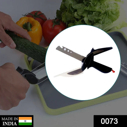 0073 Stainless Steel 4 in 1 Clever Cutter, Black
