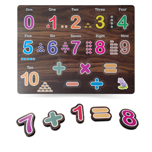 TM0273 Wooden Counting Number Montessori Educational Pre-School Puzzle Toy for Kids