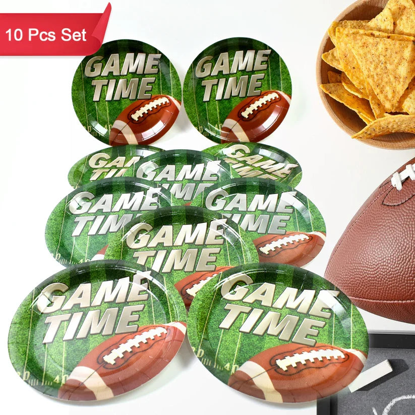 10441 Round Plates Disposable Paper Plates Happy Birthday, Gift (10 Pcs Set / Mix Design)