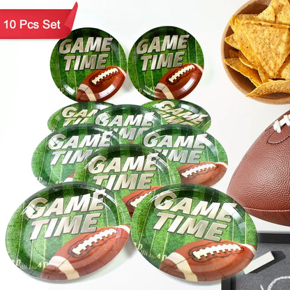 10441 Round Plates Disposable Paper Plates Happy Birthday, Gift (10 Pcs Set / Mix Design)