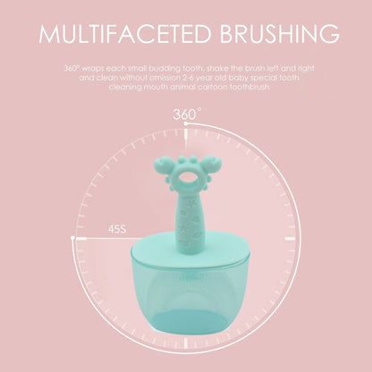 8352 Toothbrush- U Shape Portable Silicone Teeth Brush Clean 360 Degree Cleaning Suitable For 2-6 Years