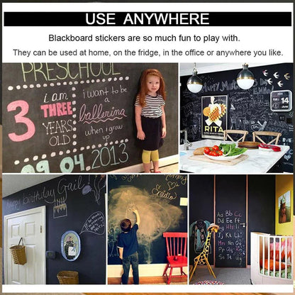 3382 Blackboard Erasable Wall Sticker Chalkboard Sticker Removable Blackboard Wall Stickers Mural for Kids Room