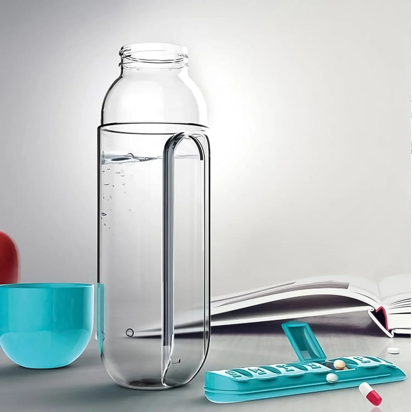 12911 Pill & Vitamin Bottle, Water Bottle Multi Functional Use for Traveling