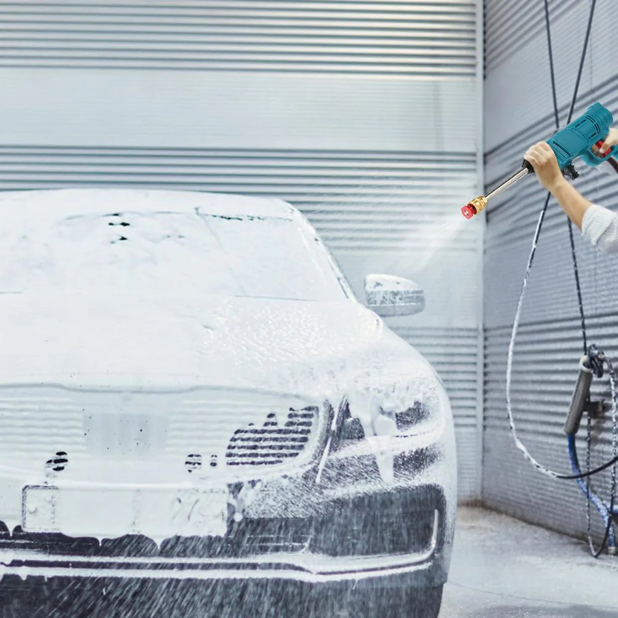 16008 88VF Car Washer Gun Wireless High Pressure Washer Water Spray Gun (1 Set)