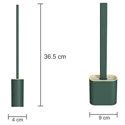 1410 Silicone Toilet Brush with Holder Stand  for Bathroom Cleaning - DeoDap