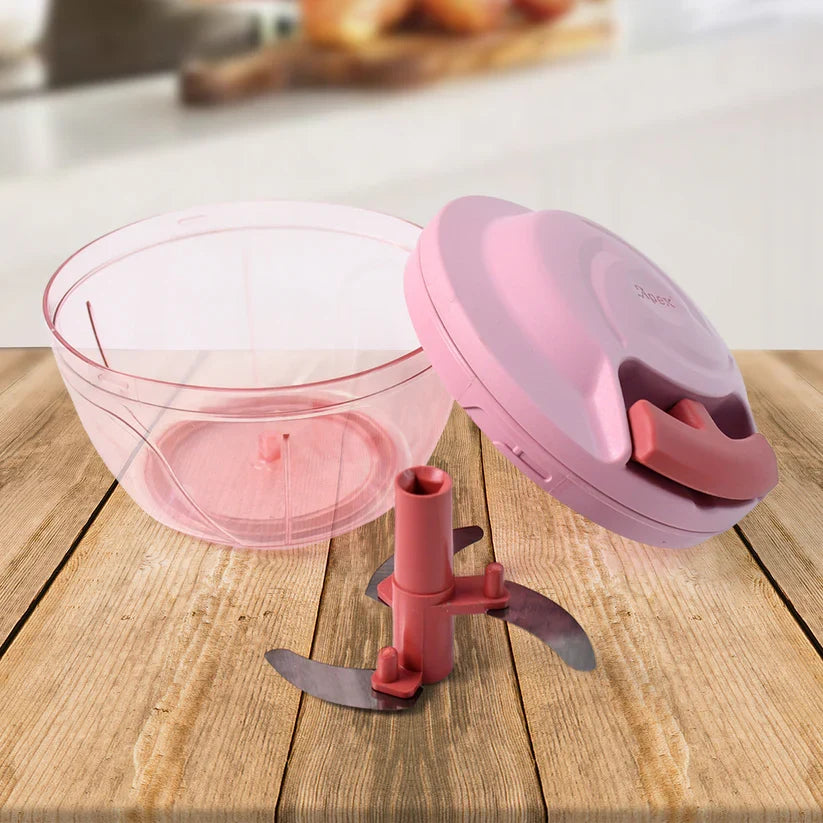 11452 Apex Power-X Triple Stainless Steel Blades and Hand-Pull Vegetable Chopper (500Ml)