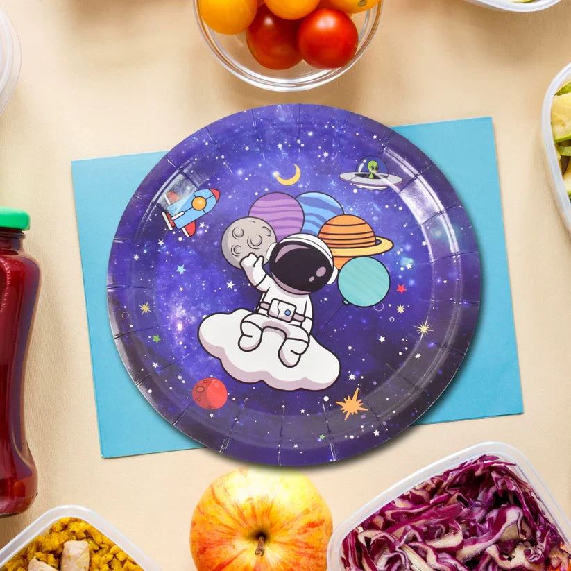 10441 Round Plates Disposable Paper Plates Happy Birthday, Gift (10 Pcs Set / Mix Design)
