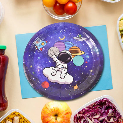 10441 Round Plates Disposable Paper Plates Happy Birthday, Gift (10 Pcs Set / Mix Design)