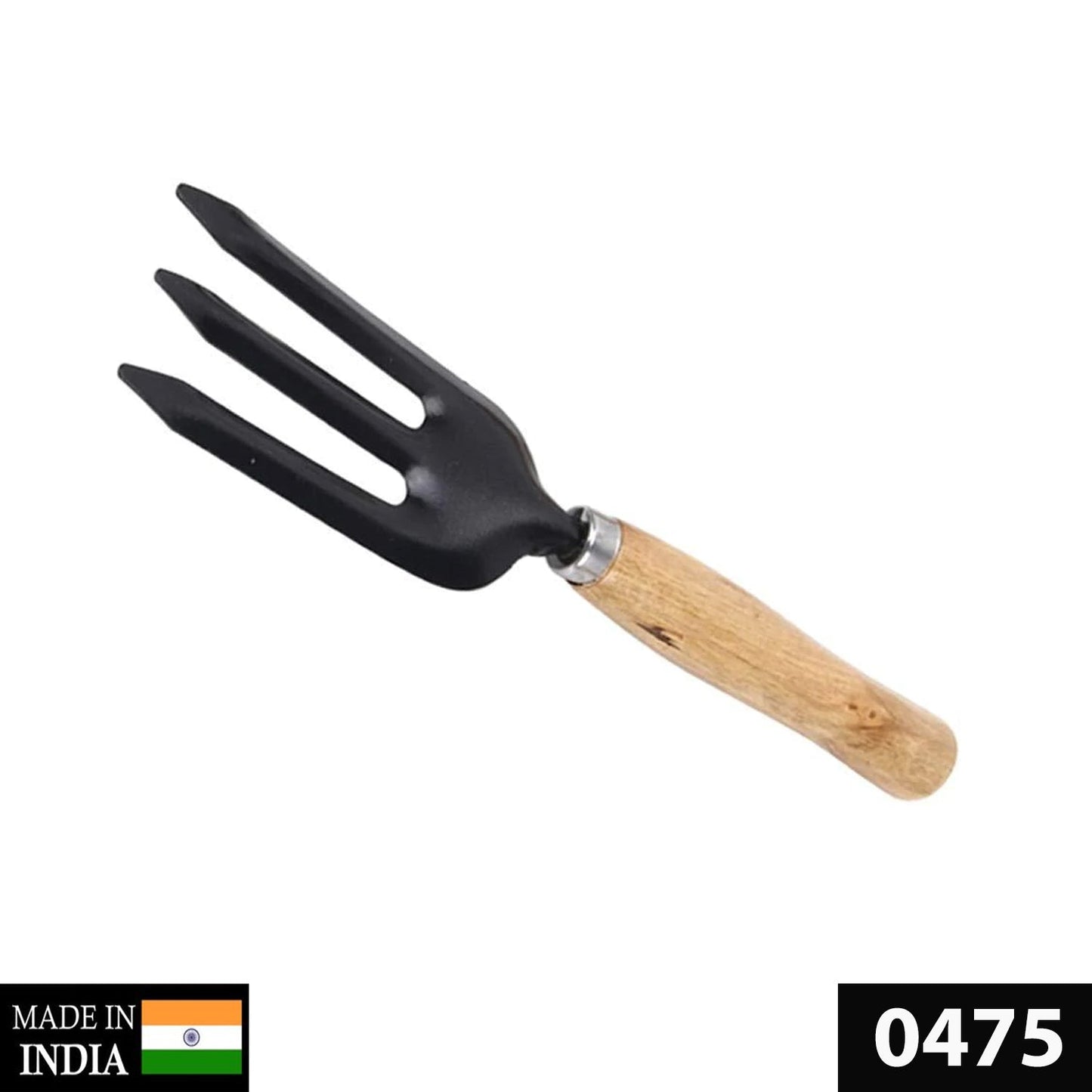 0475 Hand Weeding Fork (Steel, Black)