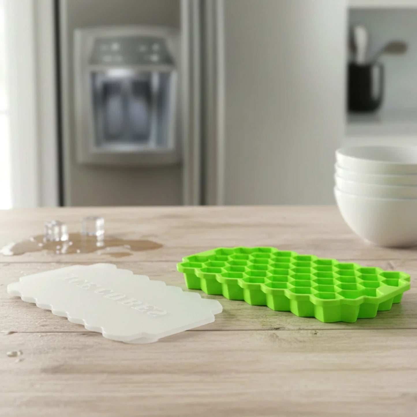 AM7693 Flexible Honeycomb Silicone Ice Cube Tray - 37 Cavity Hexagon Mold