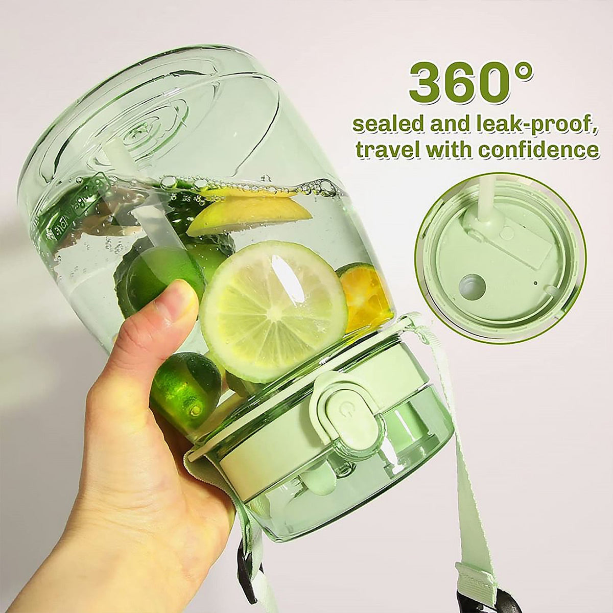 TM0271 Insulated Water Bottle Portable Water Bottle With Strap, Sticker and Straw Cute Outdoor Sports Bottle For Water Travel Drinkware Jug Travel Water Bottle large Capacity Water Jug, Gym / Kid / Outdoor Sport / Campus, Fashionable (1300 ML Approx)