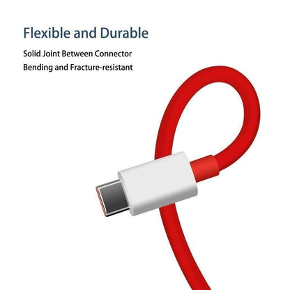 TM0285 Unique Type C Dash Charging USB Data Cable - 1 Meter ( RED )