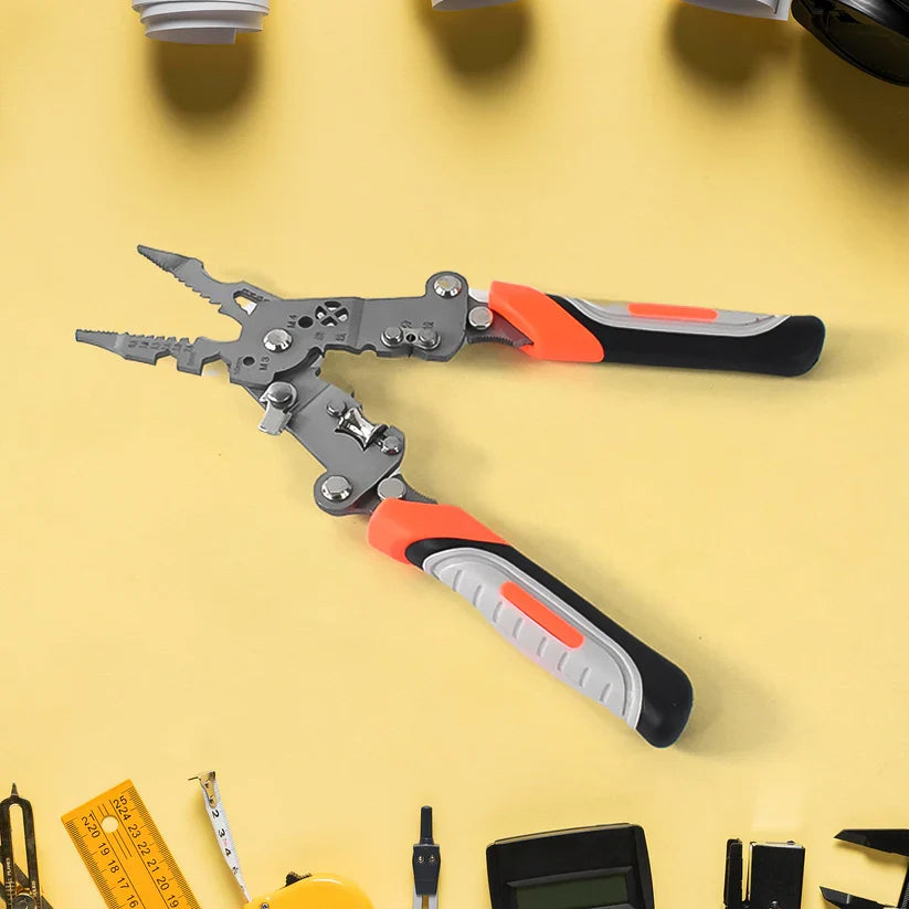 15308 8 in 1 Wire Stripper Pliers, Soft Grip