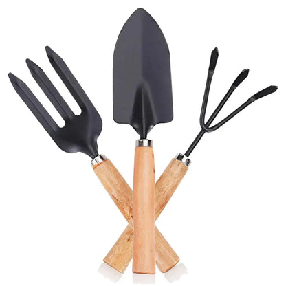 A06959 Big Garden Tool Kit – Durable 3-Piece Set with Wooden Handles