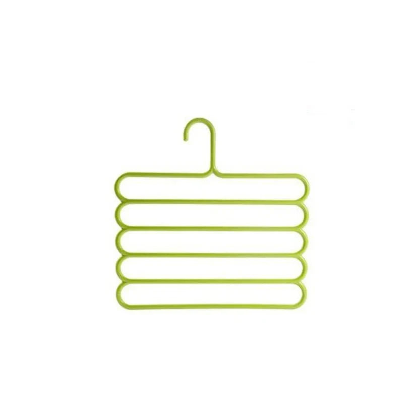 0587 Space Saving Hanger – 5-Layer Multipurpose Plastic | GlimmerHome