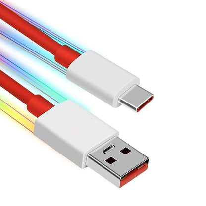 TM0285 Unique Type C Dash Charging USB Data Cable - 1 Meter ( RED )