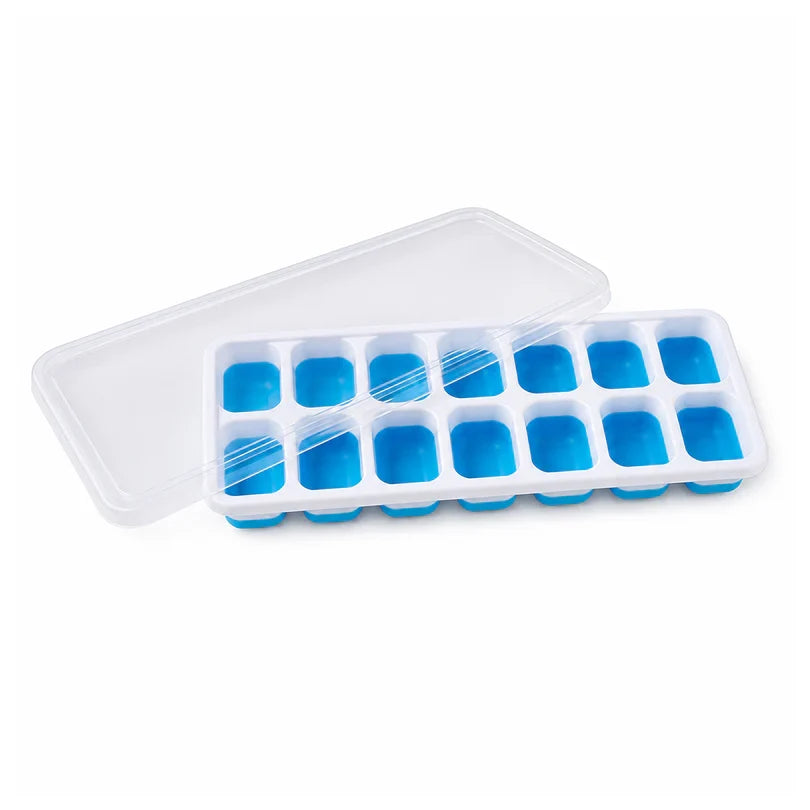 11112 Multipurpose Plastic Ice Cube Tray with Lid - 14 Grid