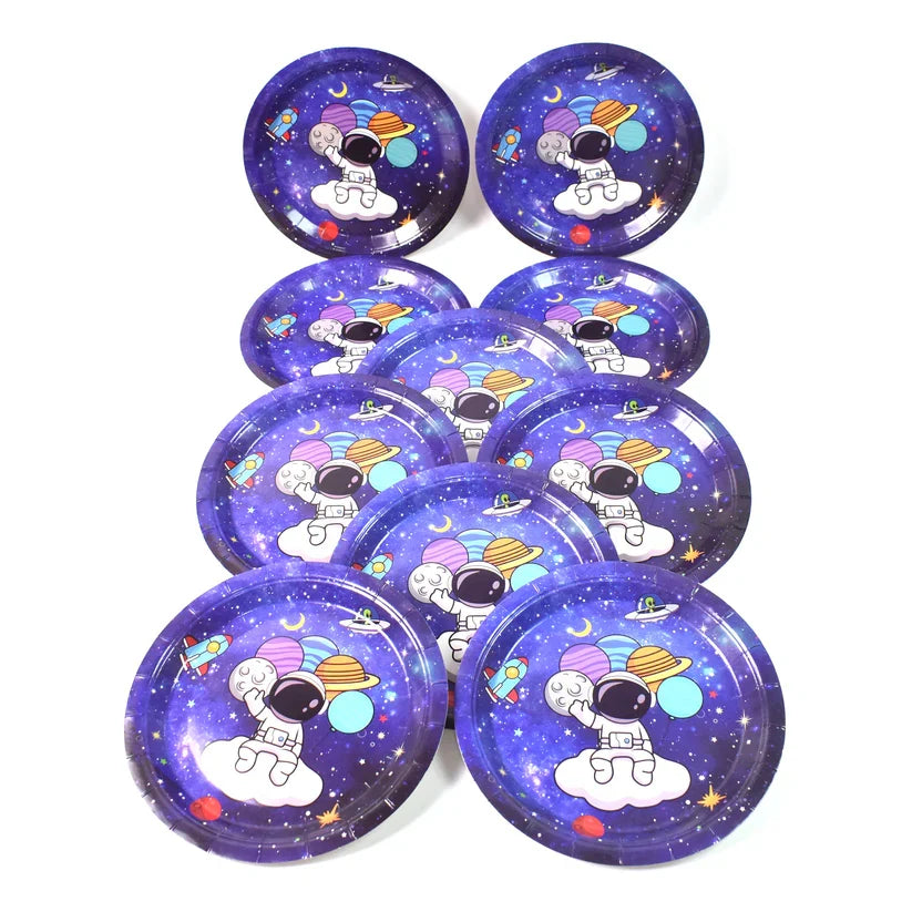 10441 Round Plates Disposable Paper Plates Happy Birthday, Gift (10 Pcs Set / Mix Design)