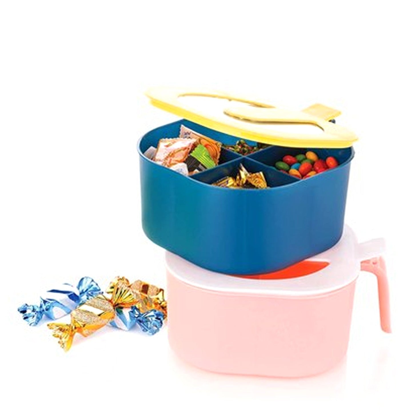 2678 4 Section Fancy Masala Box and fancy masala container used for storing various types of masalas including in kitchen purposes. freeshipping - DeoDap