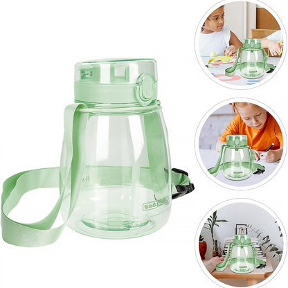 TM0271 Insulated Water Bottle Portable Water Bottle With Strap, Sticker and Straw Cute Outdoor Sports Bottle For Water Travel Drinkware Jug Travel Water Bottle large Capacity Water Jug, Gym / Kid / Outdoor Sport / Campus, Fashionable (1300 ML Approx)