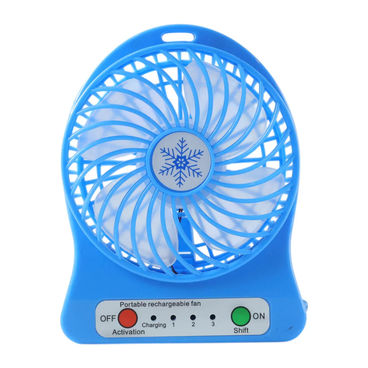 17707 Portable Rechargeable Mini Table Fan With LED Light And Battery (1 Pc)