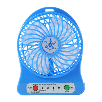 17707 Portable Rechargeable Mini Table Fan With LED Light And Battery (1 Pc)