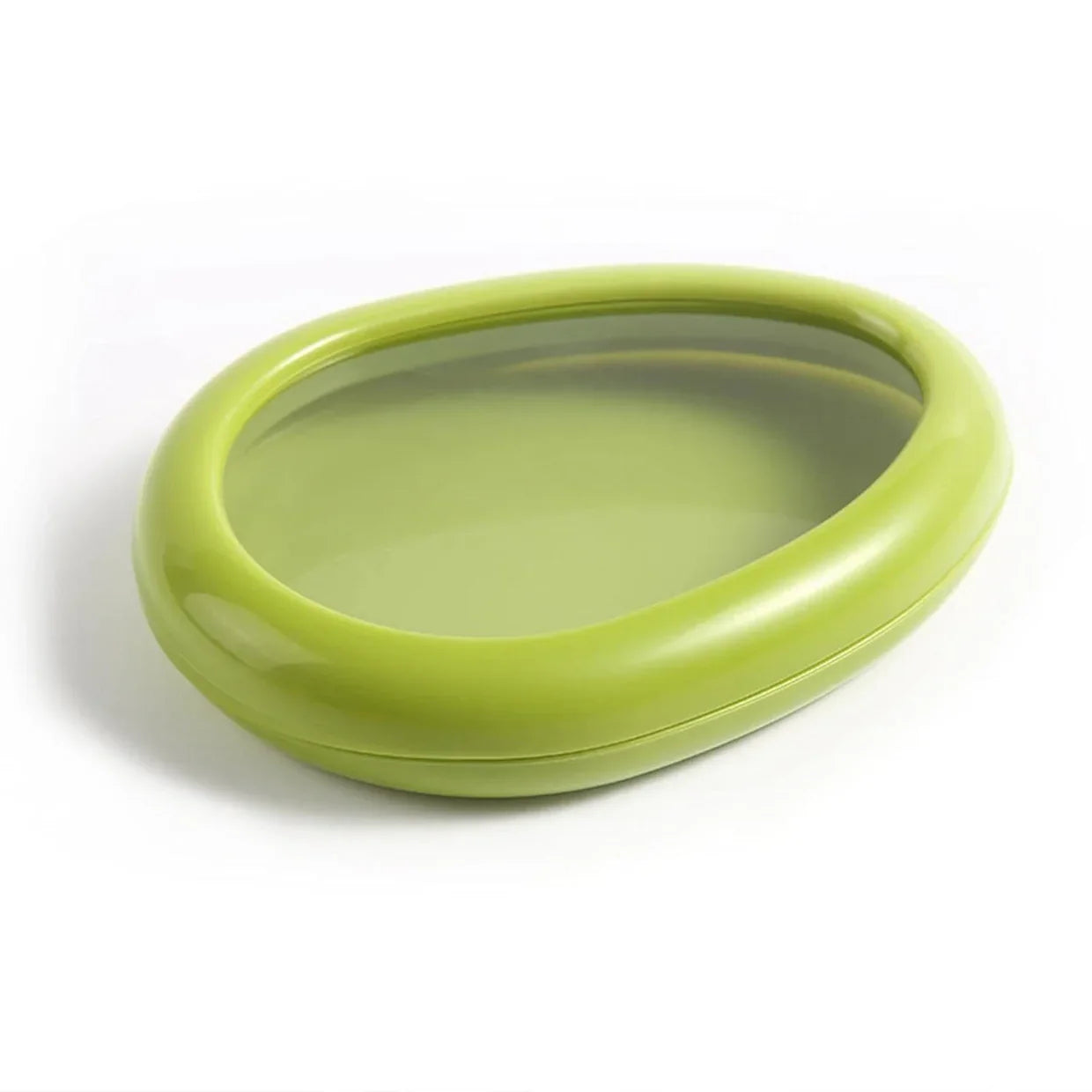 12015 Green Oval Shape Vegetable Container Premium Fruits Saver Keeper (1 Pc)
