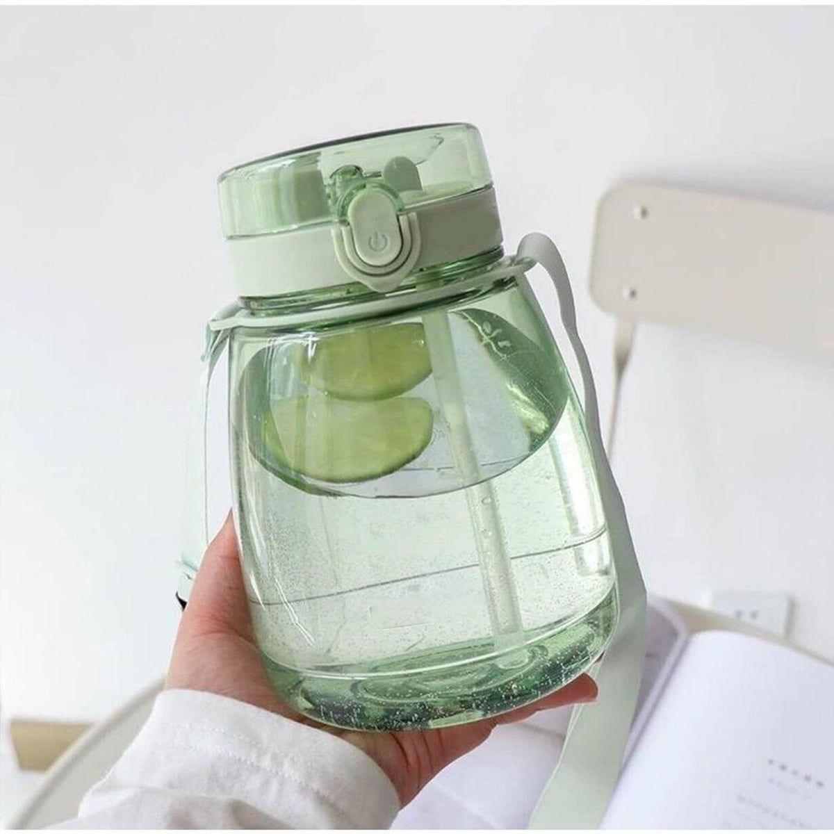 TM0271 Insulated Water Bottle Portable Water Bottle With Strap, Sticker and Straw Cute Outdoor Sports Bottle For Water Travel Drinkware Jug Travel Water Bottle large Capacity Water Jug, Gym / Kid / Outdoor Sport / Campus, Fashionable (1300 ML Approx)