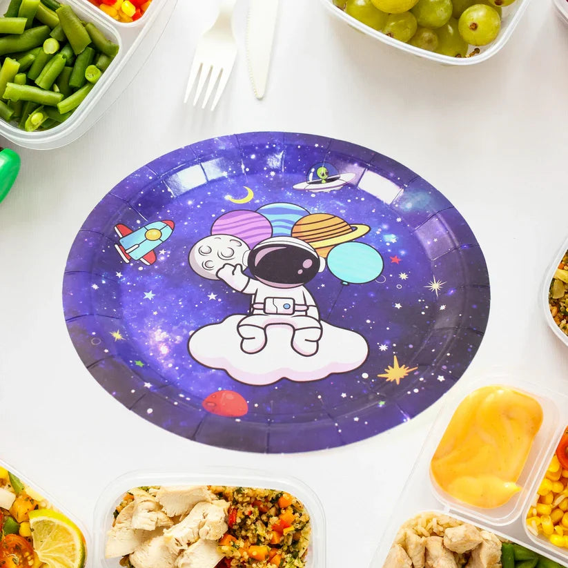 10441 Round Plates Disposable Paper Plates Happy Birthday, Gift (10 Pcs Set / Mix Design)
