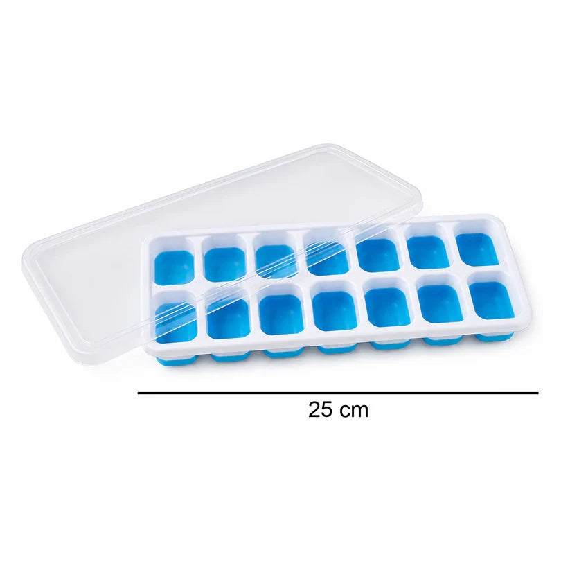 11112 Multipurpose Plastic Ice Cube Tray with Lid - 14 Grid