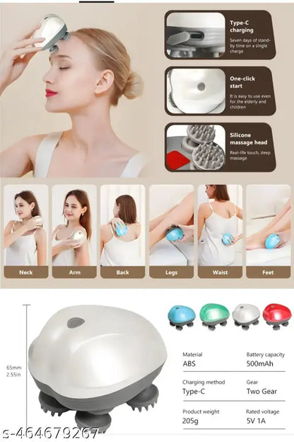 AM6357 Smart Electric Portable Head Massager for Hair Growth Deep Clean and Stress Relax