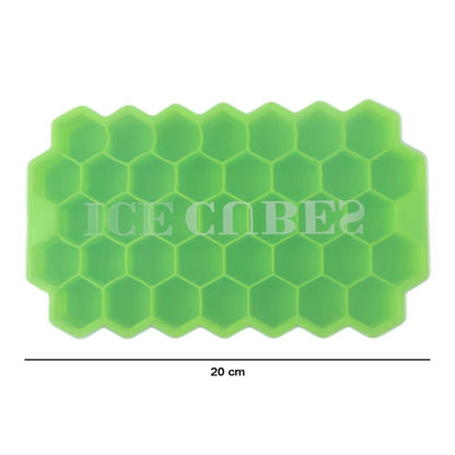 AM7693 Flexible Honeycomb Silicone Ice Cube Tray - 37 Cavity Hexagon Mold