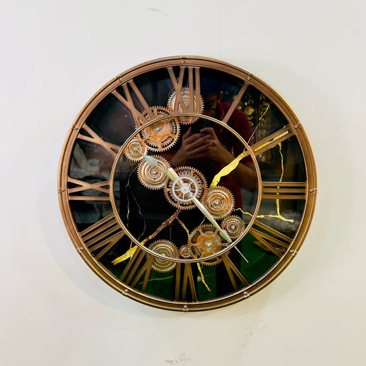 AM7043 Classic roman gear clock big