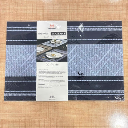 A07057 MMT-TS4 6-Piece Woven Table Mat Set (30x45cm) – Assorted Colors