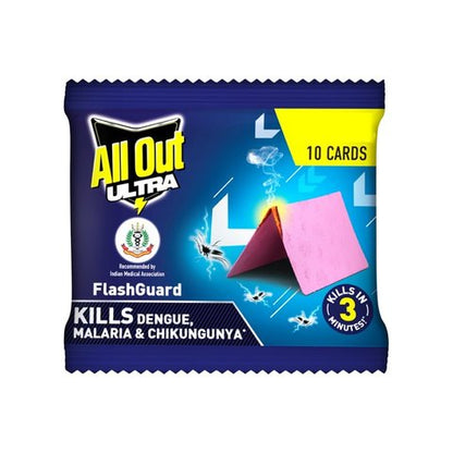 A06618 All Out Ultra FlashGuard Mosquito Repellent Cards (10 Cards)