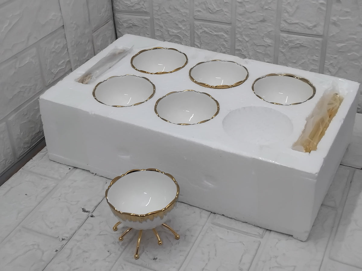 AM3733 Ice Cream Bowl Set With Tray 7Pcs