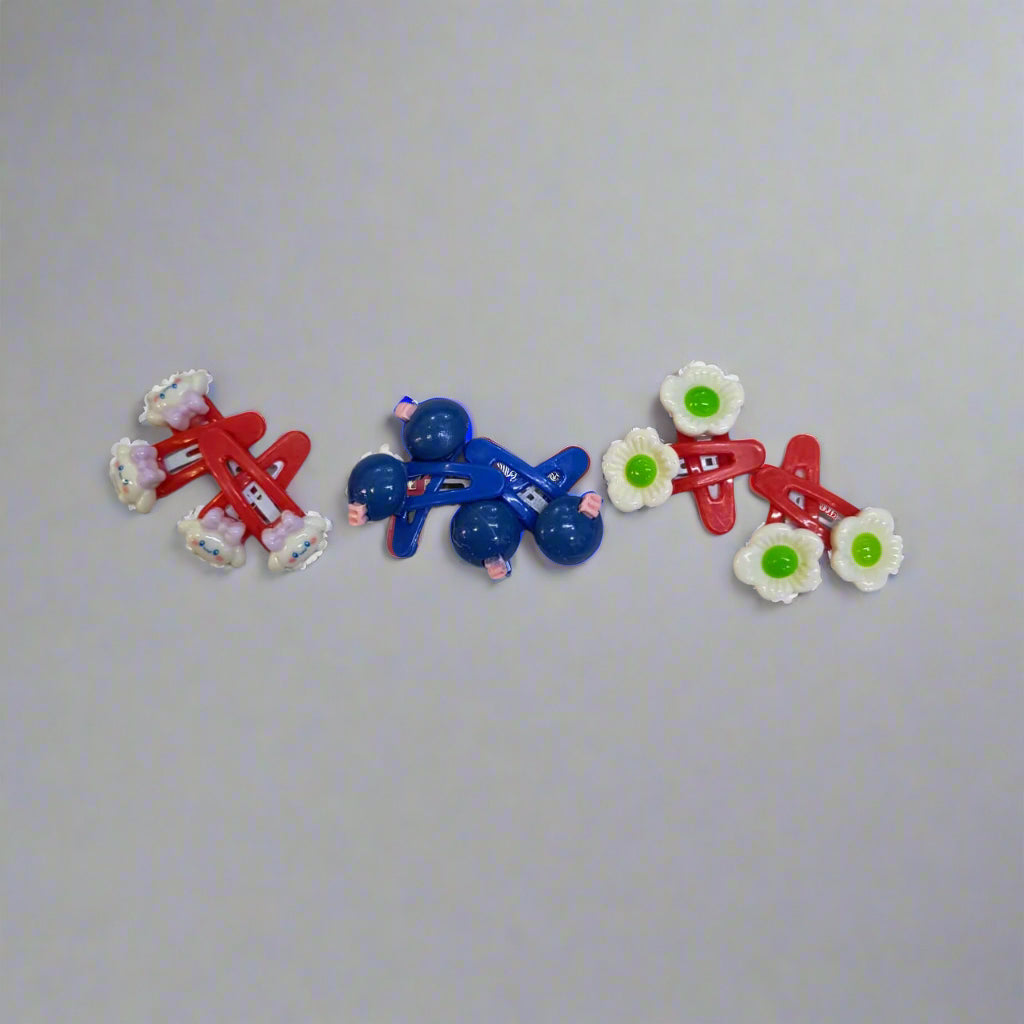 AM1276 Beautiful Mini Multipal Shape Hair Clutcher Hair Claw Clips for Baby Girls - 4pcs