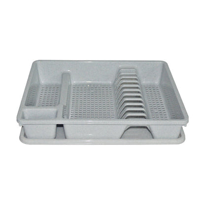 AM3279 JOYFUL Blossom Plastic Plate Rack and Dish Drainer with Drip Tray